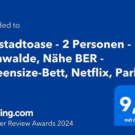 Vorstadtoase - 2 Personen - Eichwalde, Naehe Ber - Queensize-Bett, Netflix, Parken Екстериор снимка